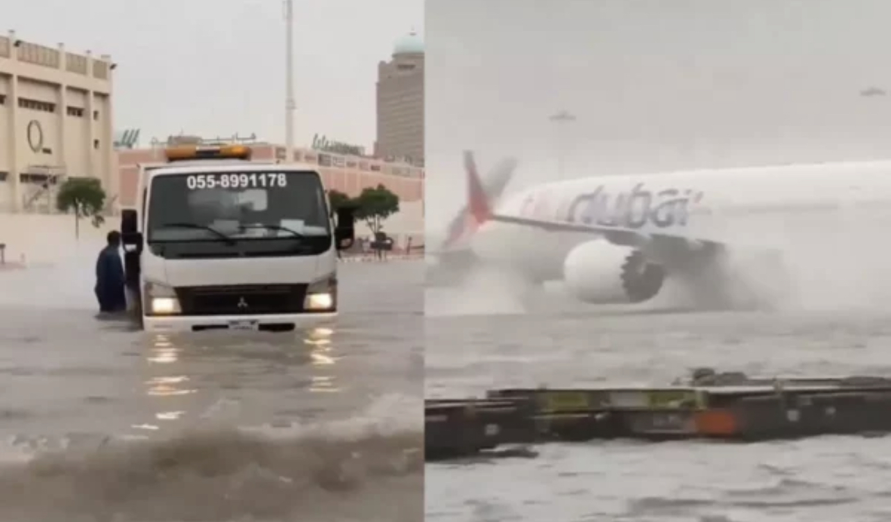 VIDEO  Stuhia godet Emiratet e Bashkuara Arabe  përmbytet aeroporti i Dubait